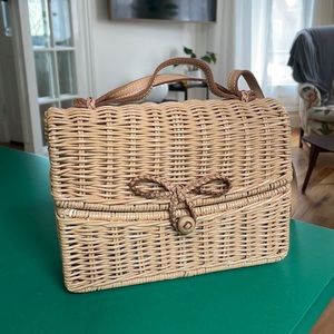 Ulla Johnson Handmade Natural Whicker Shoulder Bag / Crossbody / Purse